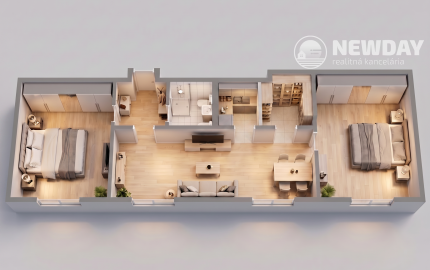 NEWDAY | NA PREDAJ 2-izbový byt | pôvodný stav | Hurbanova – Trenčín | 59 m2
