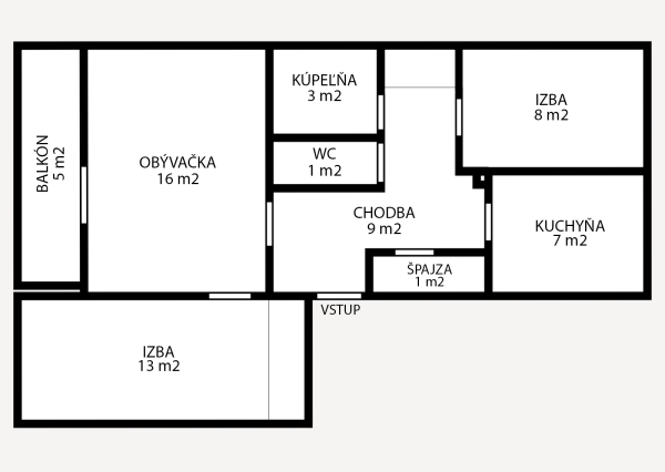 NEWDAY | NA PREDAJ | zrekonštruovaný 3-izbový byt s lodžiou s výhľadom na centrum Trenčína | Hviezdoslavova | 62,5 m²